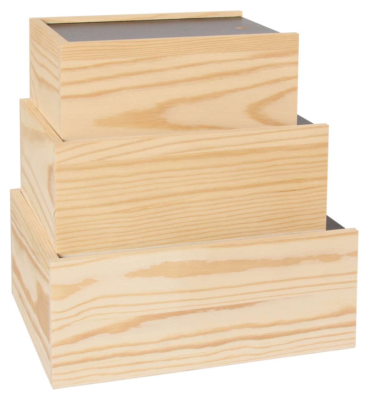 Schubkistchen 3er Set mit beschreibbarem Deckel