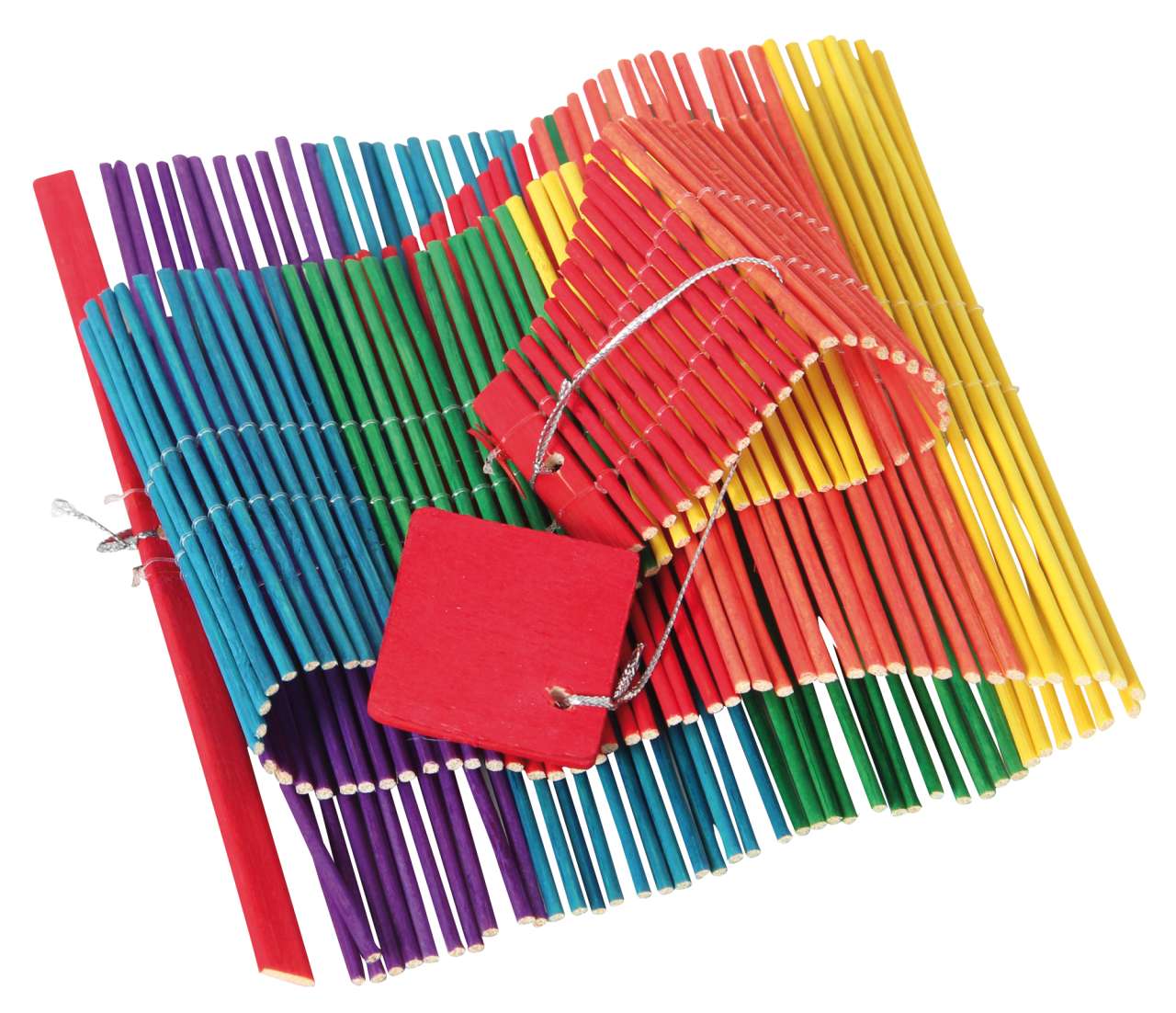 Bambusspirale Regenbogen konisch