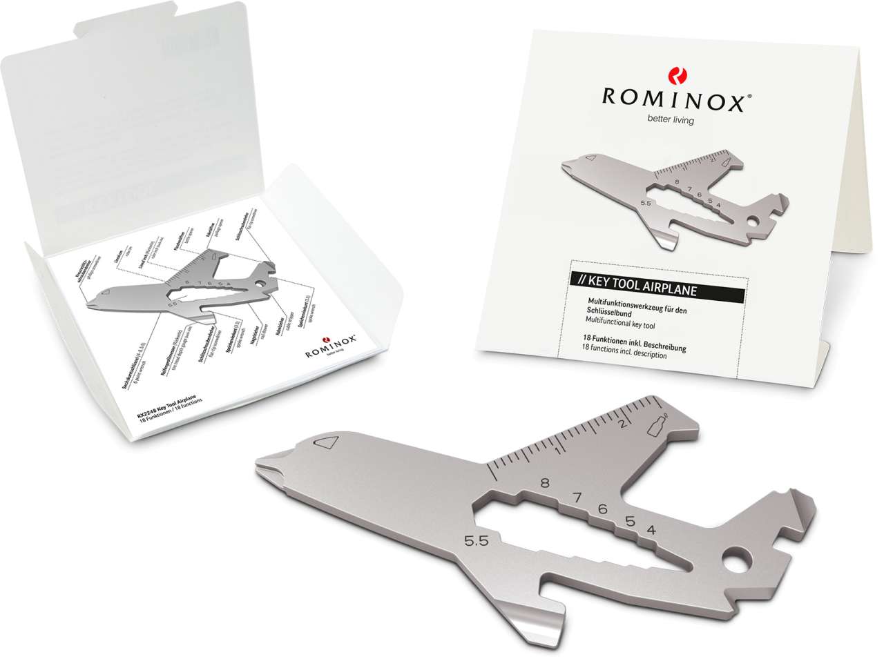 ROMINOX® Key Tool // Airplane - 18 functions (Flugzeug)