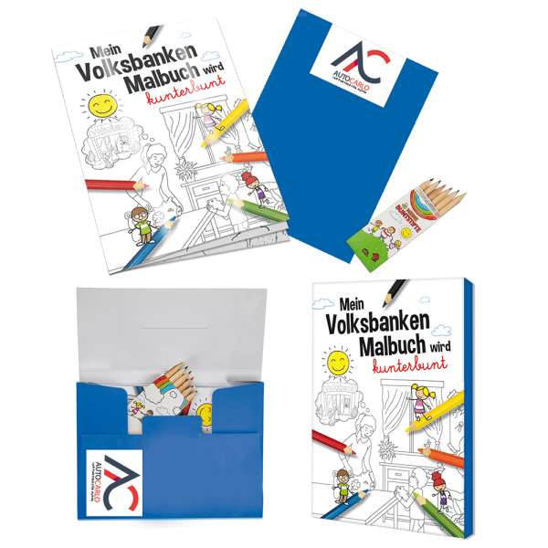 Malbuch / Mal-Set A6 - Volksbanken