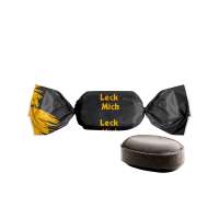 Lakritz Bonbons, oval, einzeln eingewickelt