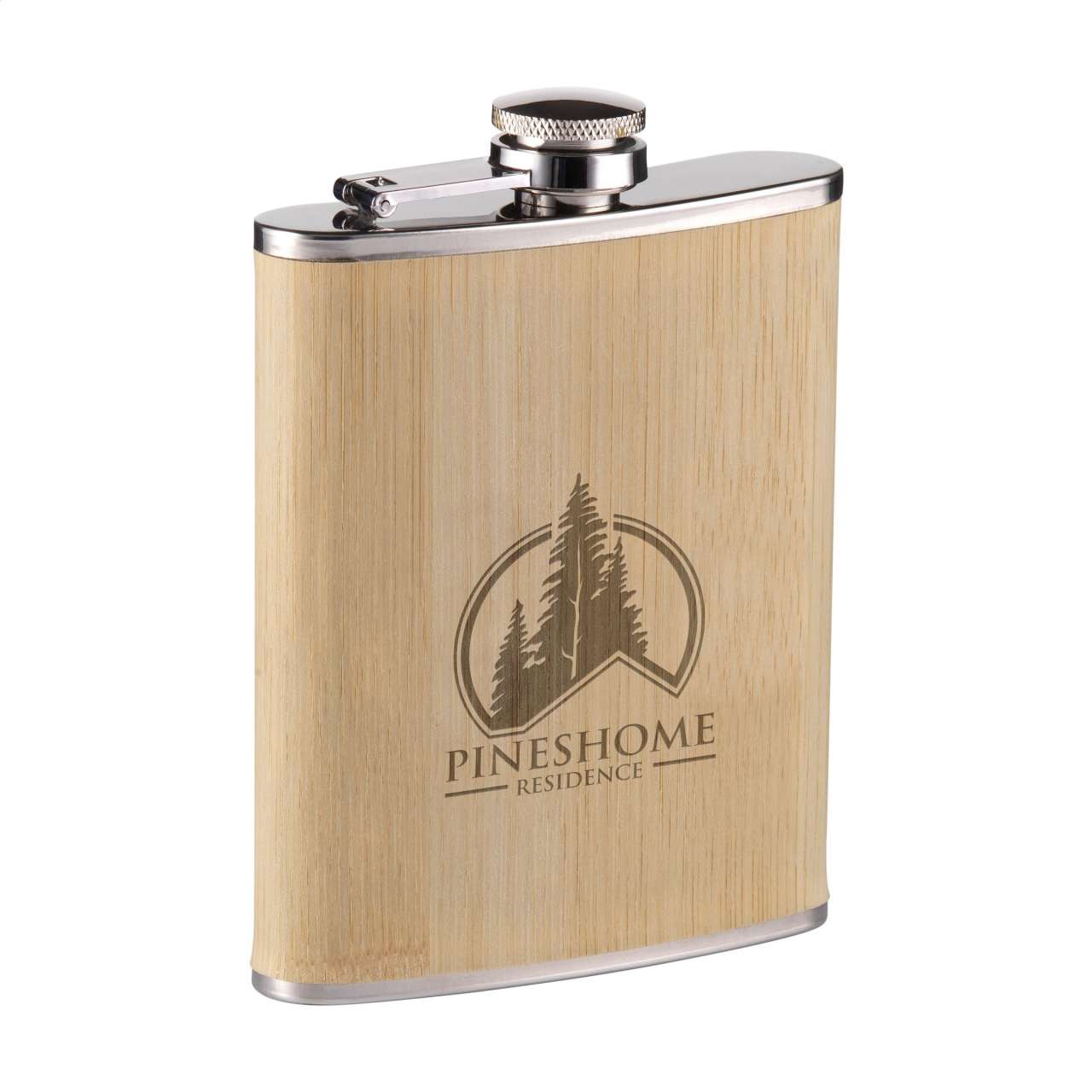 Hipflask Bamboo 200 ml Flachmann