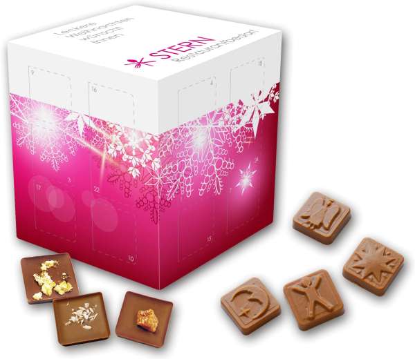 Würfel - Adventskalender mit Einstreuung