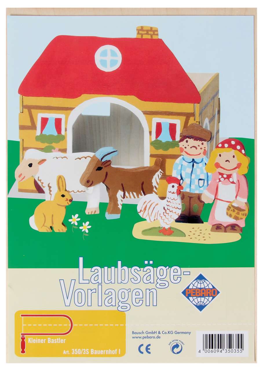 Laubsägevorlage Bauernhof 1