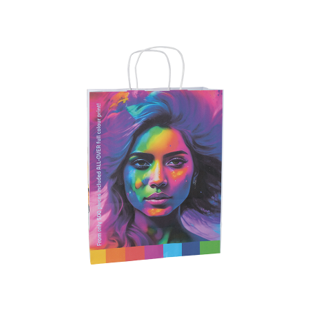 Papiertasche weiß oder ecru 180 x 240 x 80 mm