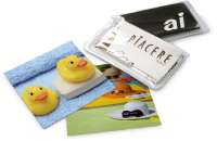 Mit transparentem Schutzetui PVC, Weiß, 20 x 20 cm