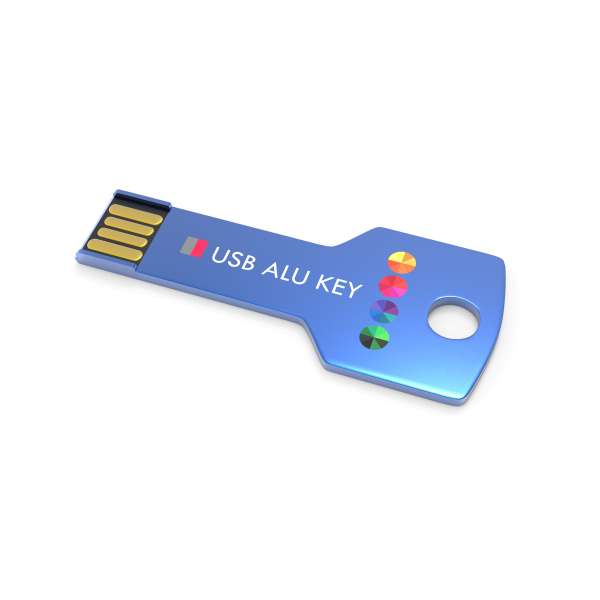 USB Stick Alu Key Blue