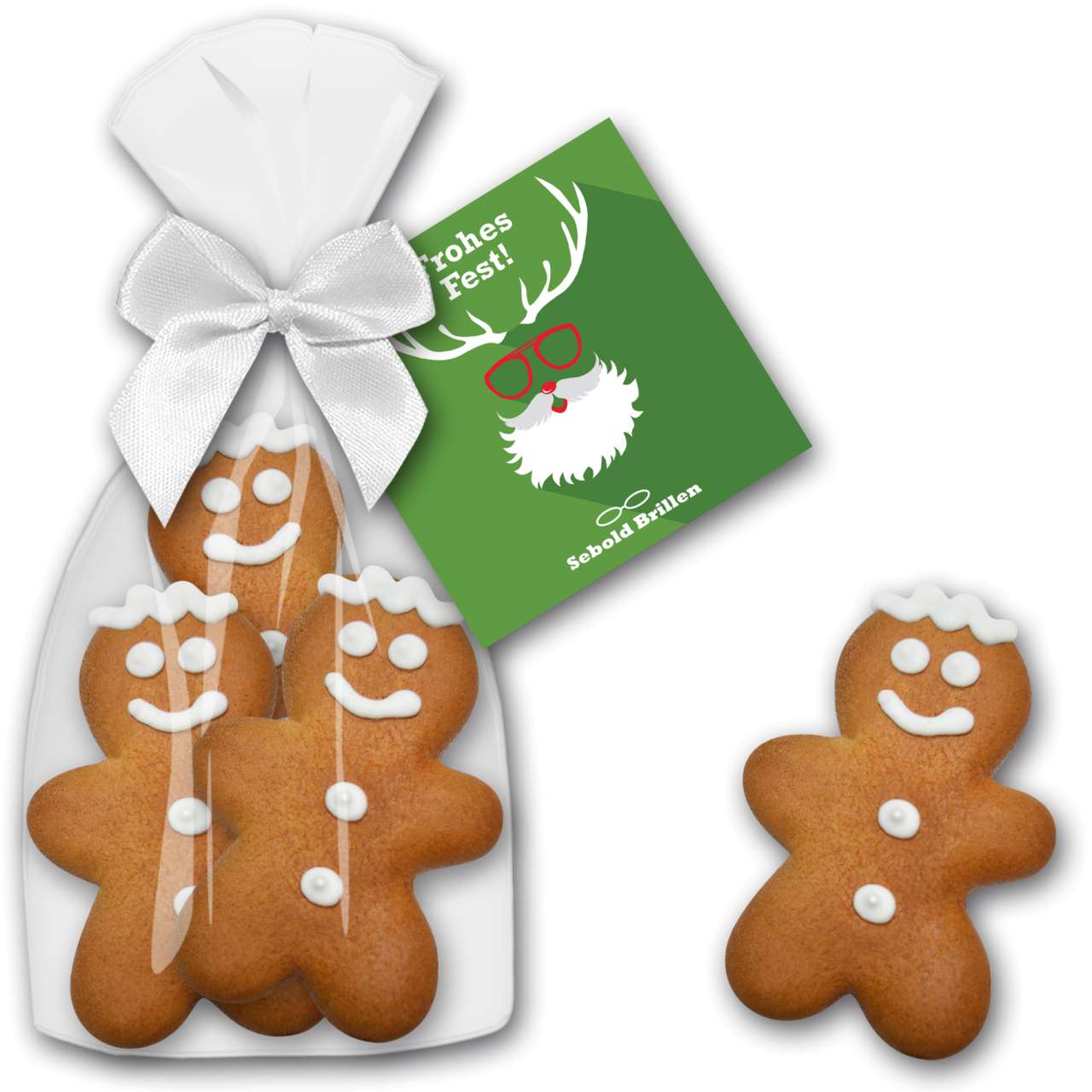 Lebkuchenmänner im Glanzbeutel