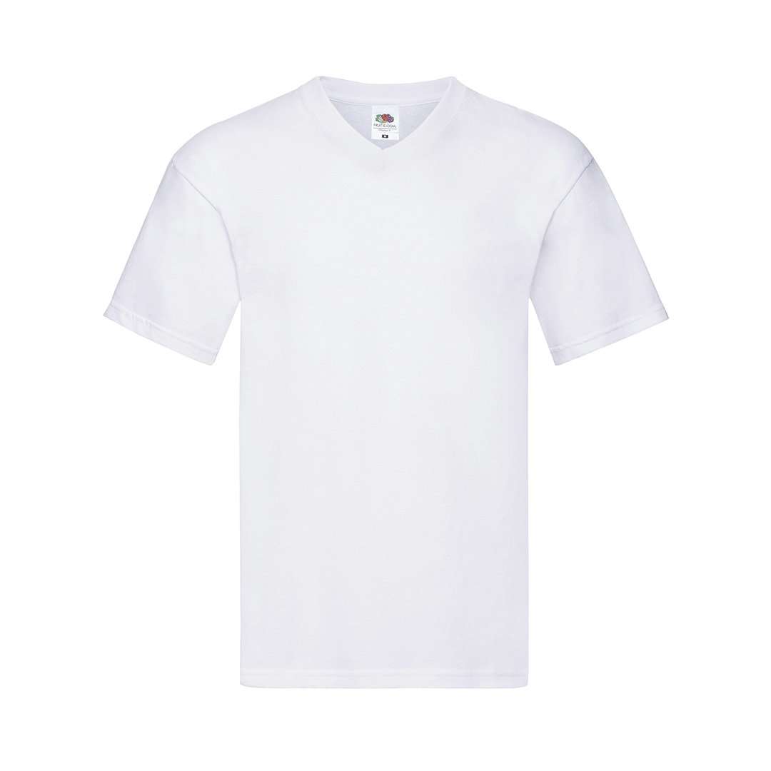 Erwachsene Weiß T-Shirt Iconic V-Neck