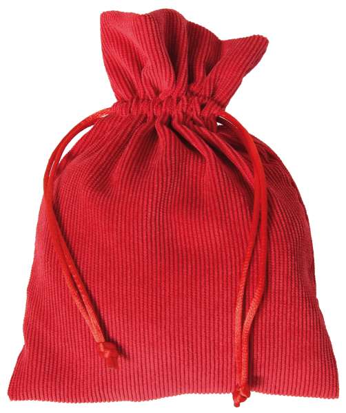 Cord-Säckchen 13 x 18cm rot
