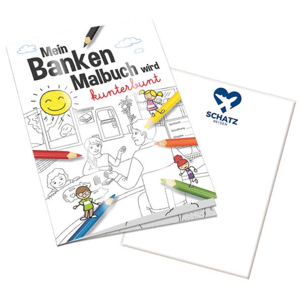 Malbuch / Mal-Set A6 - Banken