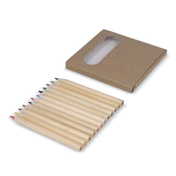 12 Buntstifte in Kraftbox