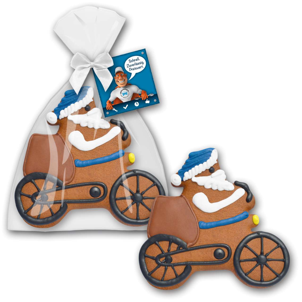 Weihnachtsmann auf Fahrrad