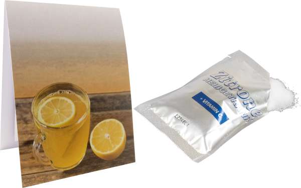 Klappkärtchen Heiße Zitrone