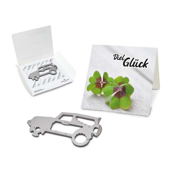 Geschenkartikel: ROMINOX® Key Tool Funktionen) im Motiv-Mäppchen Viel Glück