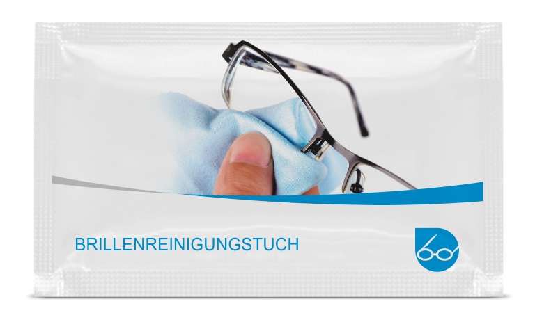 Brillenputztuch im Sachet