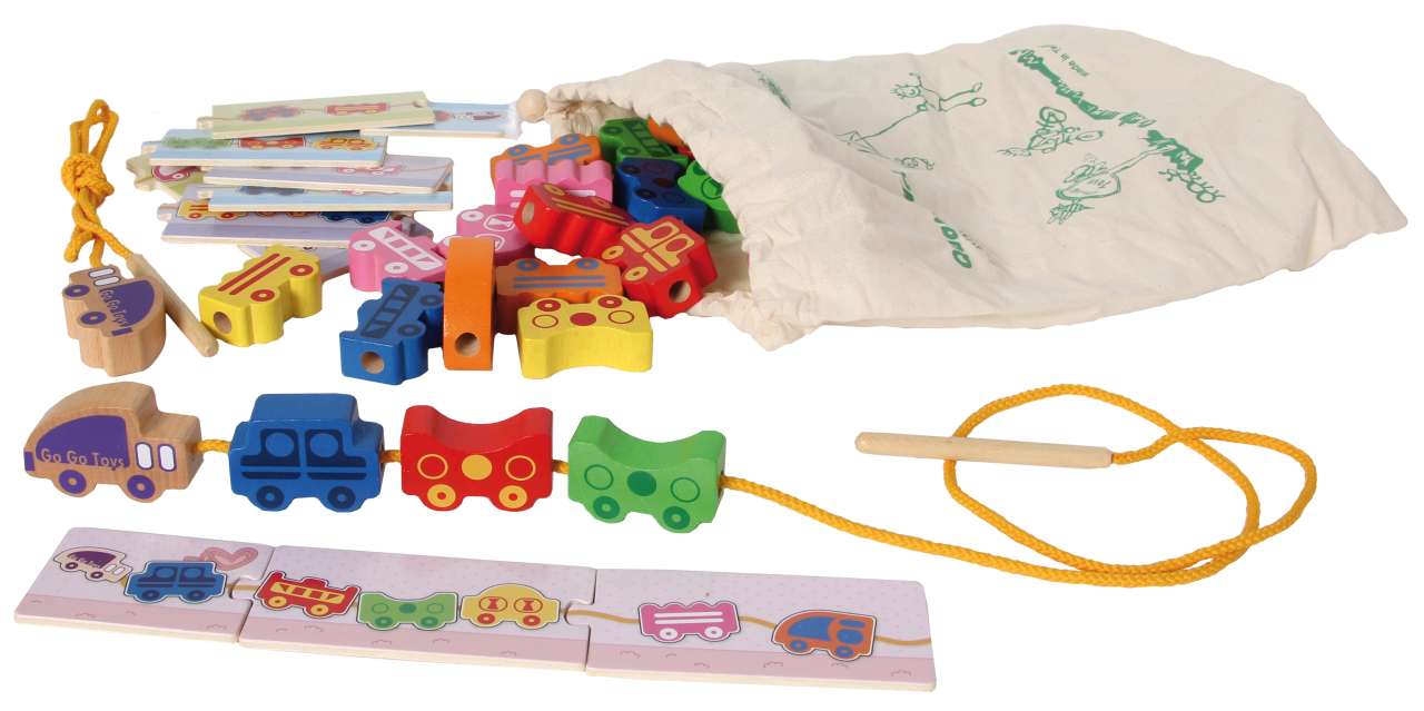 Fädel- und Zuordnungsspiel Zug