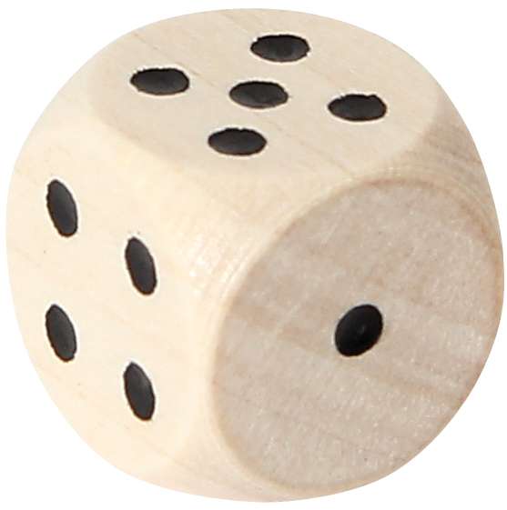 Augenwürfel 16 mm, Holz, natur