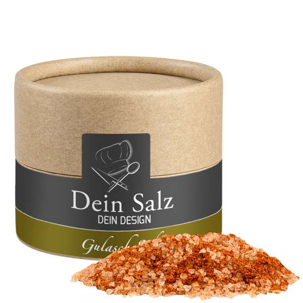 Gulasch Schaschlik Salz, ca. 55g, Kraftpapierdose Mini