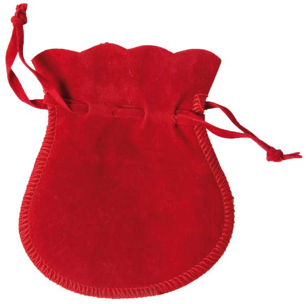 Beutel Wildlederoptik klein rot