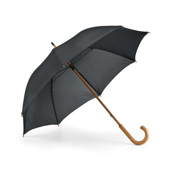 BETSEY Regenschirm aus 190T-Polyester mit Holzgriff