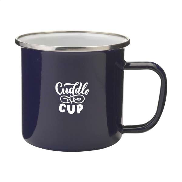 Retro Silver Emaille Tasse 350 ml