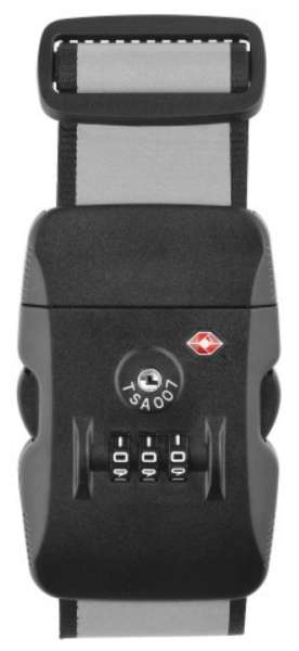 Thanxx® Koffergurt "TSATravel" silber