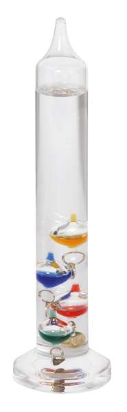 Glas-Galileothermometer H ca. 18cm