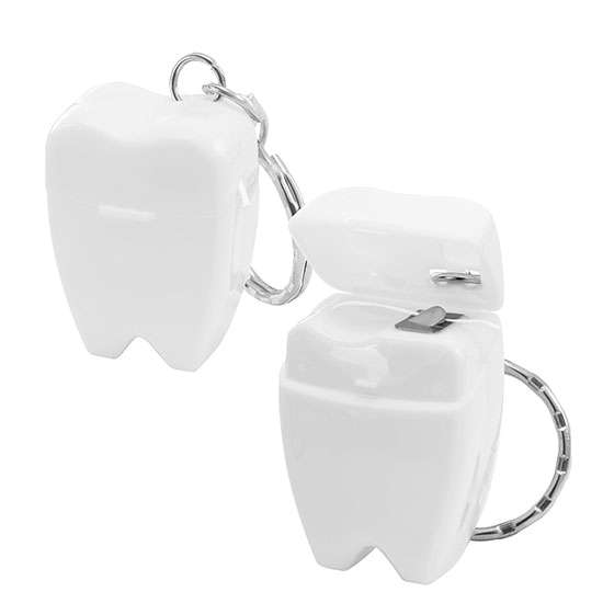 Zahnseide-Schlüsselanhänger