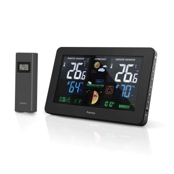 Hama "Premium" Weather Station with LED Colour Display
