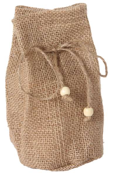 Jutesäckchen mit Boden, groß natur