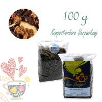 Kompostierbarer Zellglas-Beutel, Geprägtes Verschluss-Siegel aus Zuckerrohrpapier. Komplett abbaubar. Inhalt 100 g