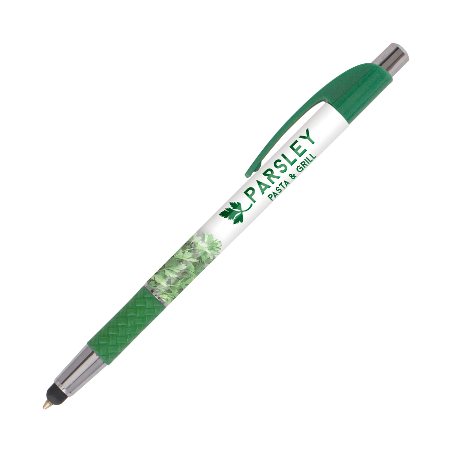 DIA Kugelschreiber Stylus mit Griffzone mit 4c-Druck all over