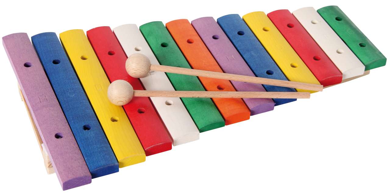 Xylophon bunt, 13 Klangplatten