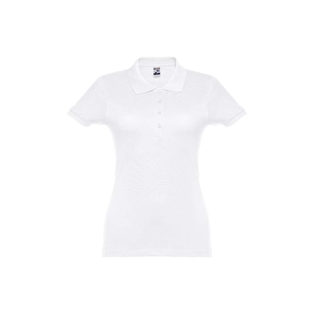 THC EVE WH Kurzarm-Poloshirt mit Gürtel für Damen aus kardierter Baumwolle