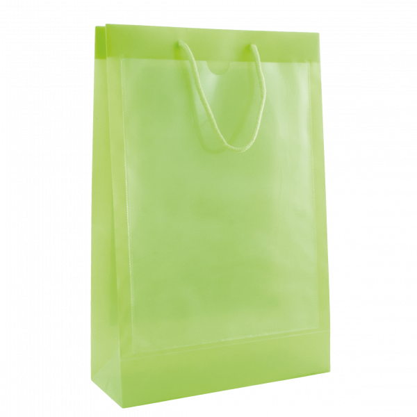 Tragetasche transparent mit 2 Fenstern A4
