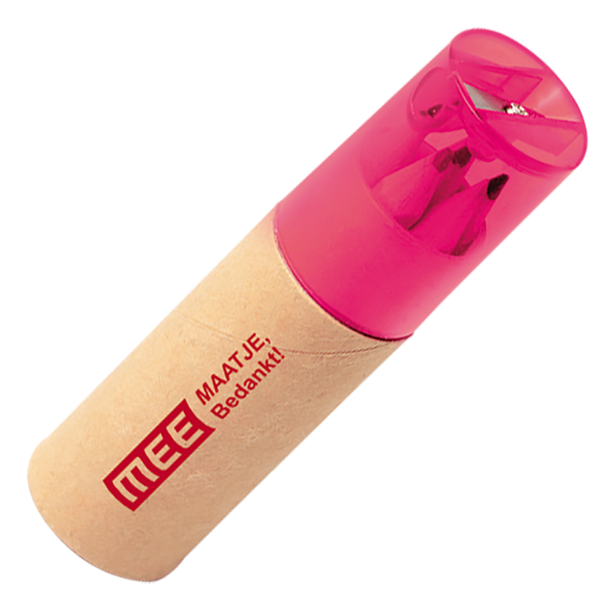 BISA 6 Buntstifte in Röhrchen mit farbigem Bleistiftspitzer Peekay