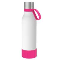 Flasche weiß, Ring magenta, Hülle magenta