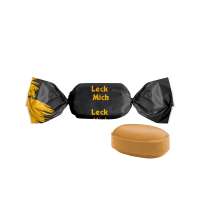 Karamell Bonbons, oval, einzeln eingewickelt