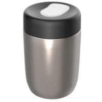 Pot silber, Deckel weiß