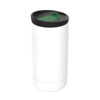 Becher weiß, Deckel grün