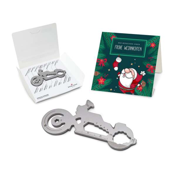 Geschenkartikel: ROMINOX® Key Tool Funktionen) im Motiv-Mäppchen Frohe Weihnachten