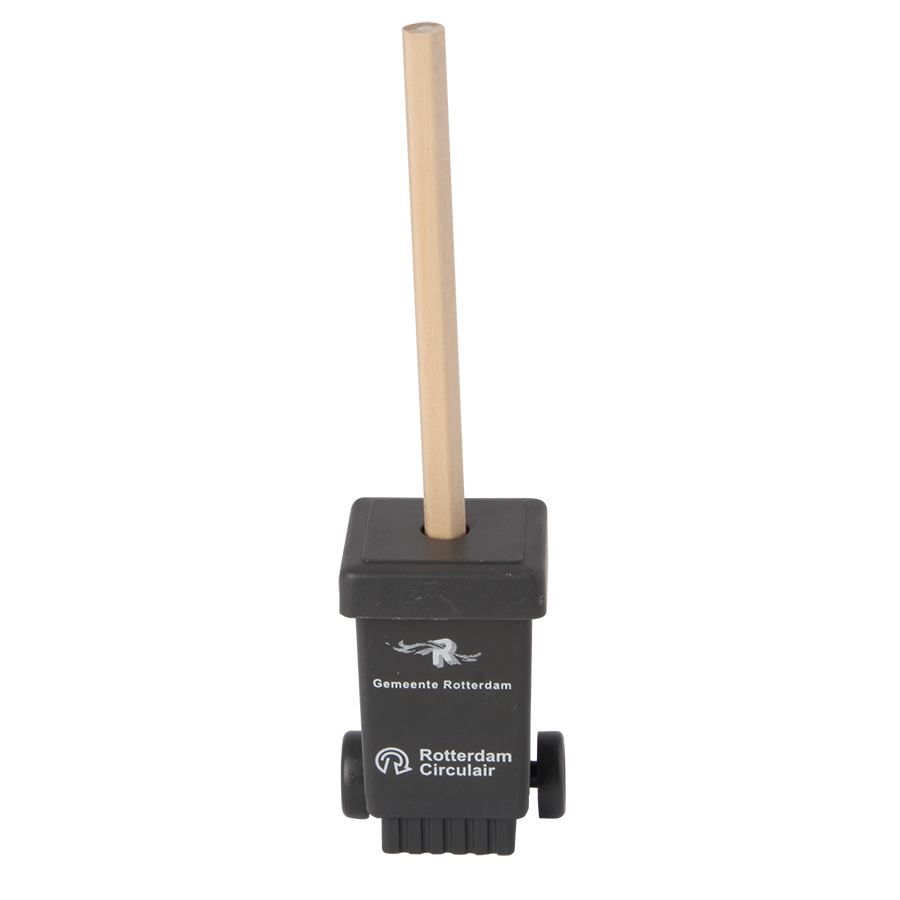 Bleistiftspitzer Mülltonne mit Rädern
