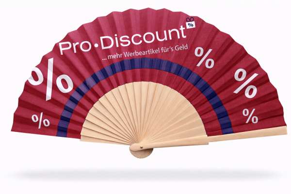 Holz-Fächer mit Druck auf Stoff