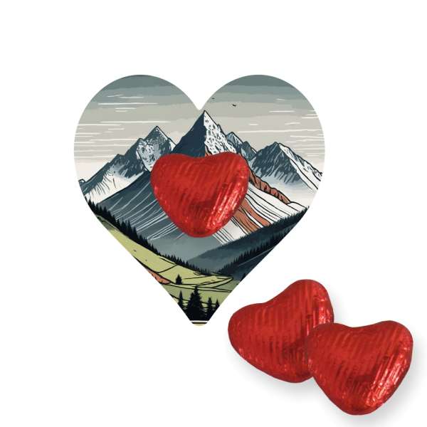 Schoko-Herzen, ca. 5g, Flyer Mini Herzform