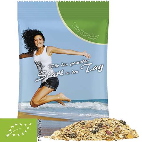 Bio Müsli Sauerkirsche, ca. 50g, Maxi-Tüte