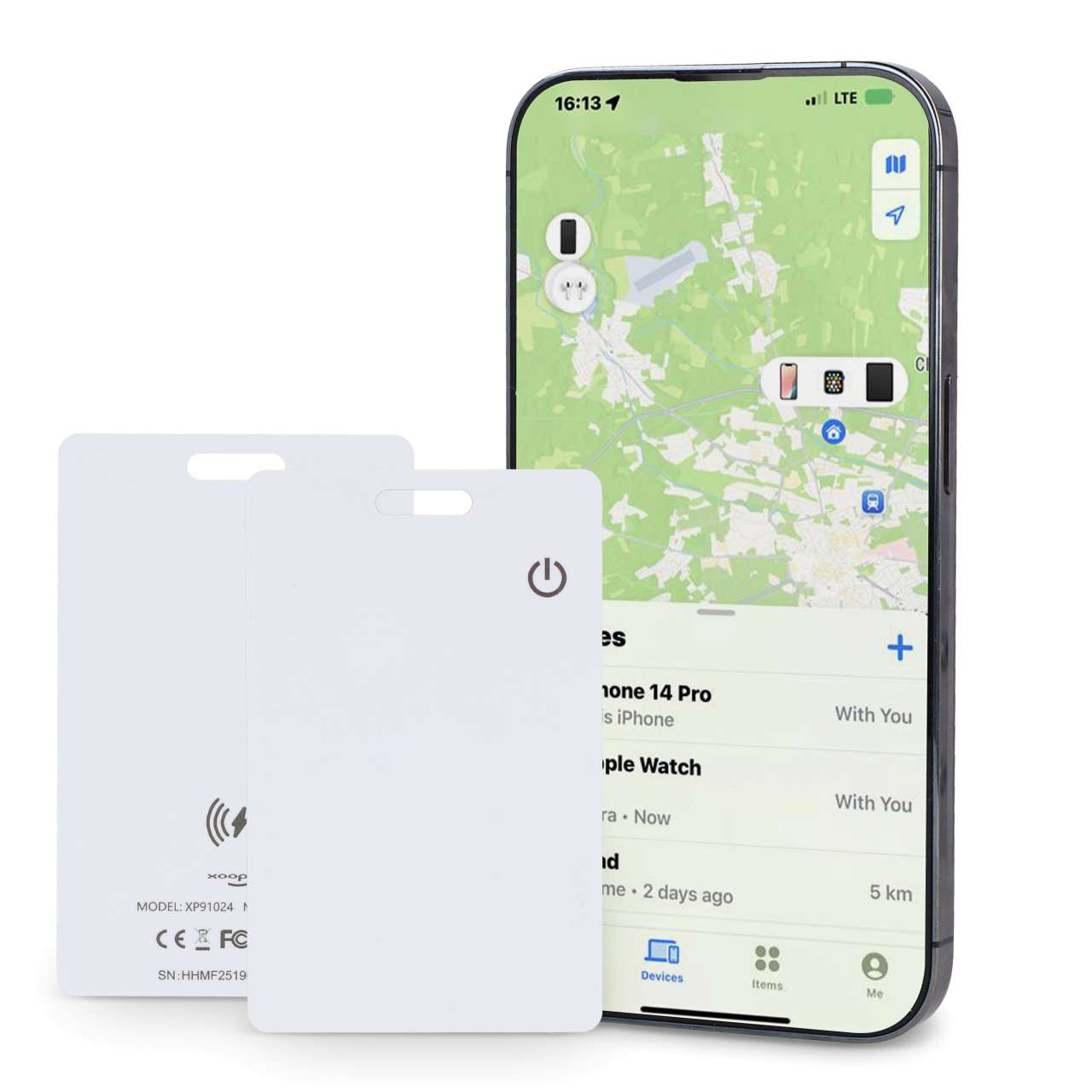 Xoopar ICE-Card Ultradünne Tracker-Karte wiederaufladbar