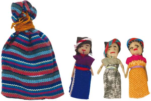 Sorgenpüppchen groß im Säckchen