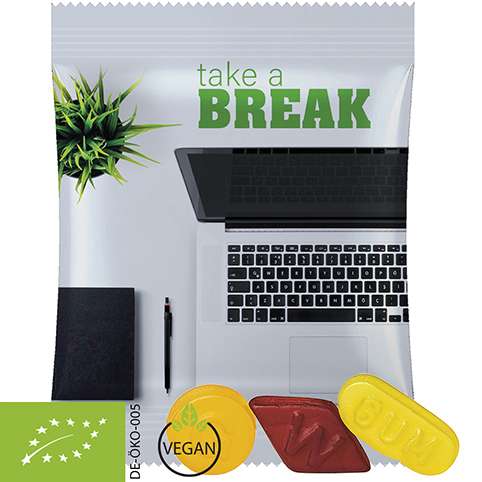 Bio Wine Gums ohne Gelatine, ca. 20g, Maxi-Tüte