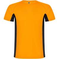 Fluor Orange, schwarz